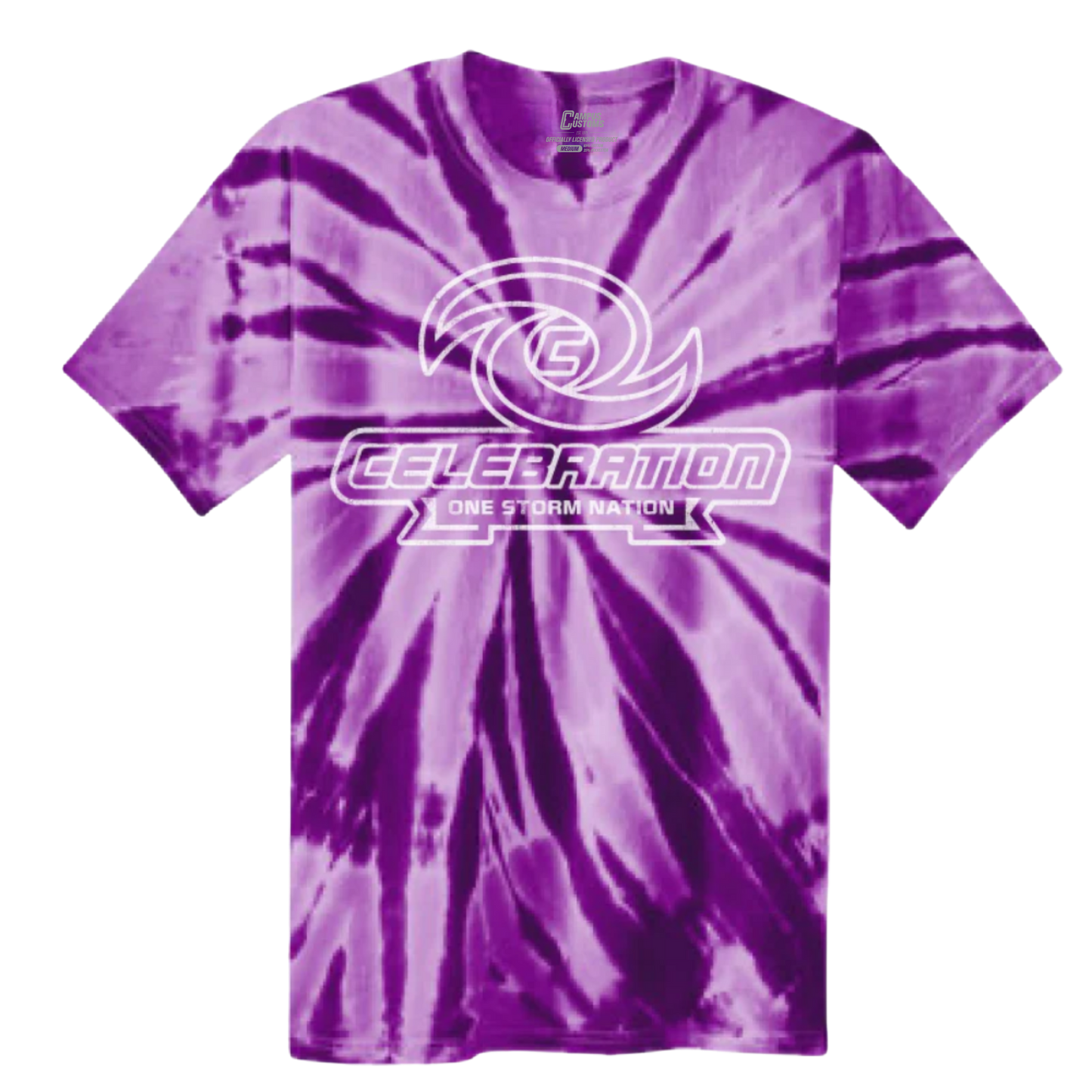 Celebration High School One Storm Nation Purple Tie Dye Tee