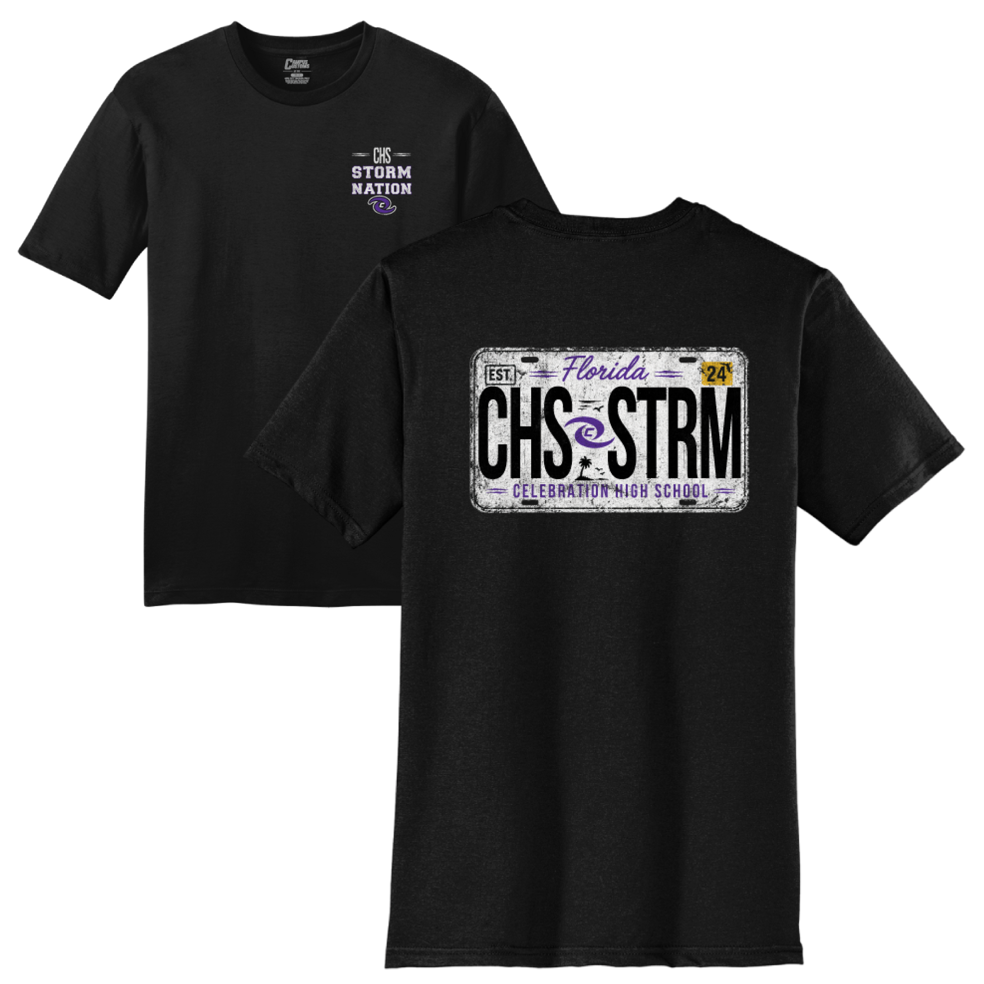 Celebration High School License Plate T-Shirt