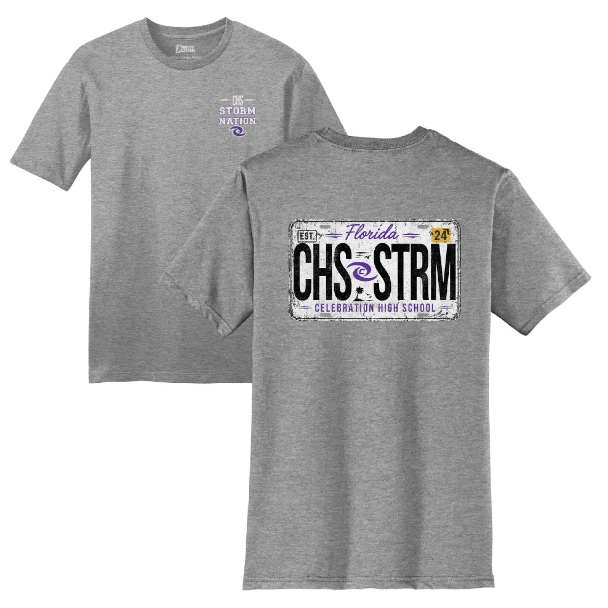 Celebration High School License Plate T-Shirt