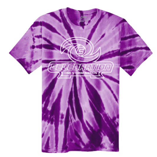 Celebration High School One Storm Nation Purple Tie Dye Tee
