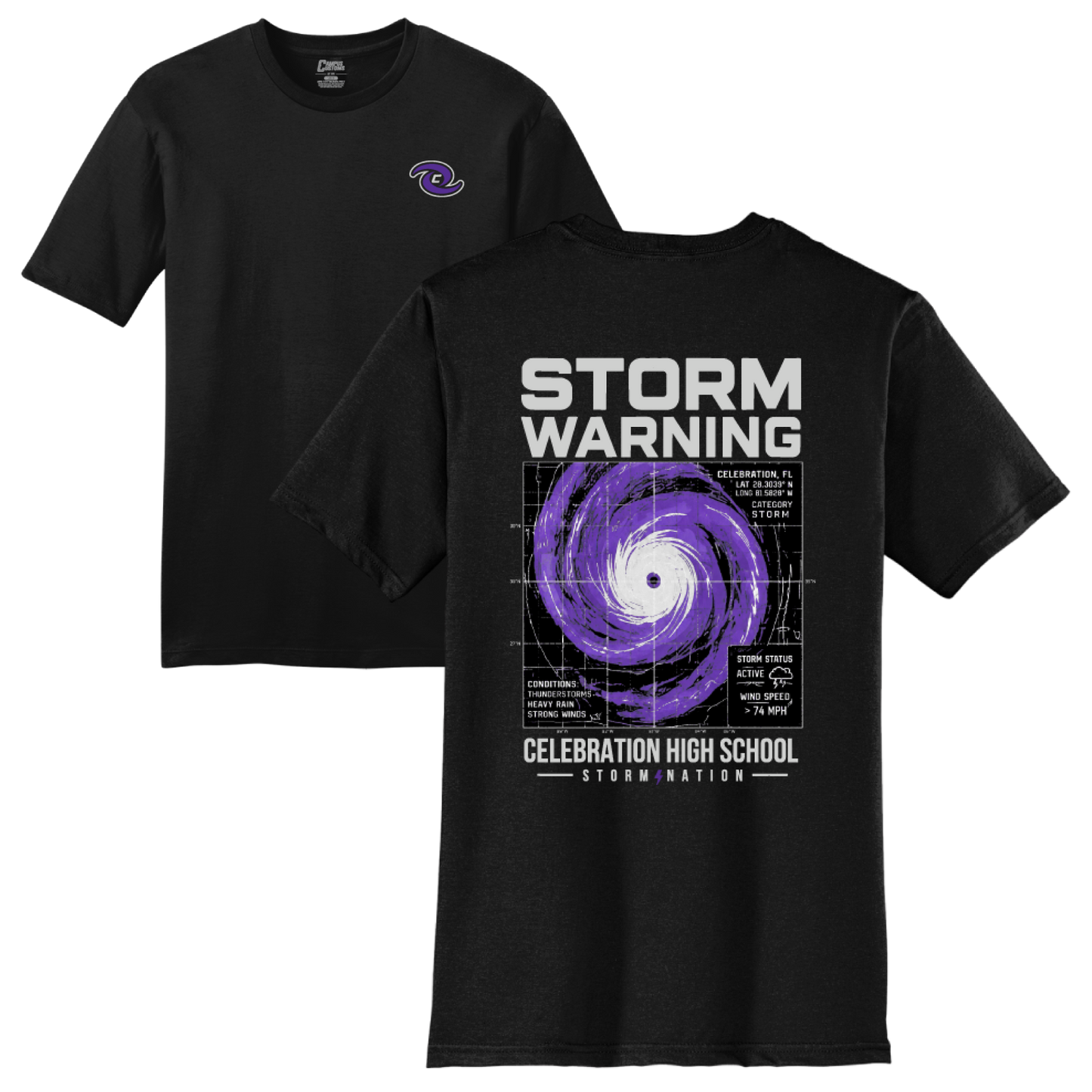 Celebration High School Storm Warning T-Shirt