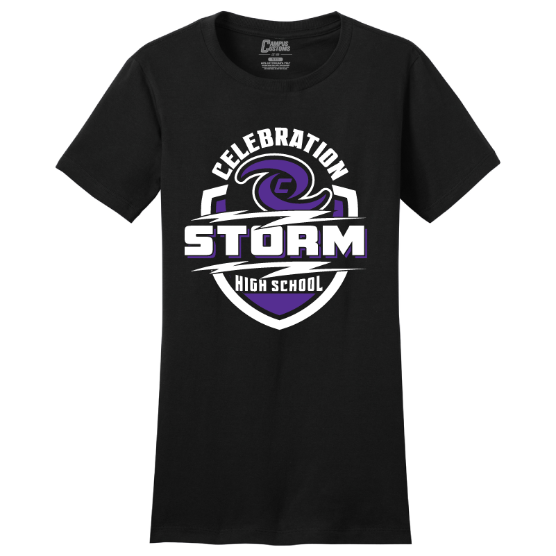Celebration High School Womens Storm Shied Fitted T-Shirt