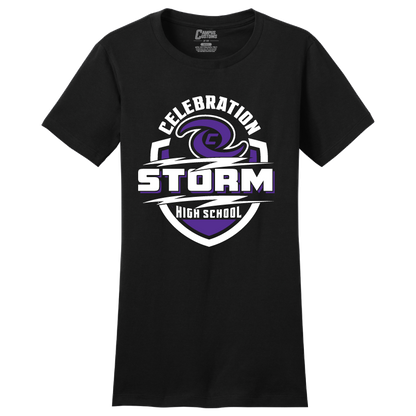Celebration High School Womens Storm Shied Fitted T-Shirt